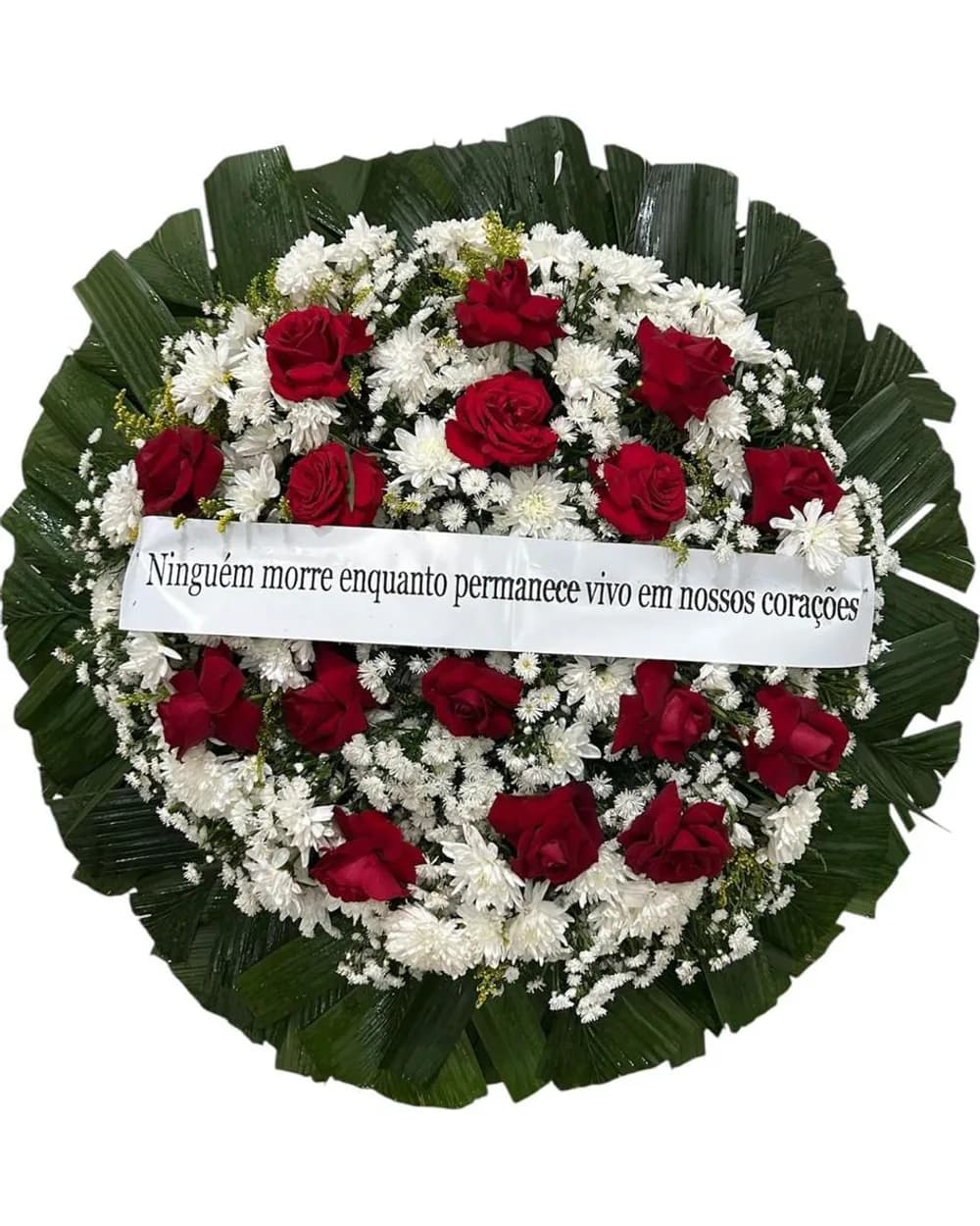 Coroa de Flores Média Vermelha